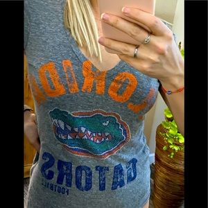 COPY - UF Florida Gator Vneck tee shirt with sequins Size XS